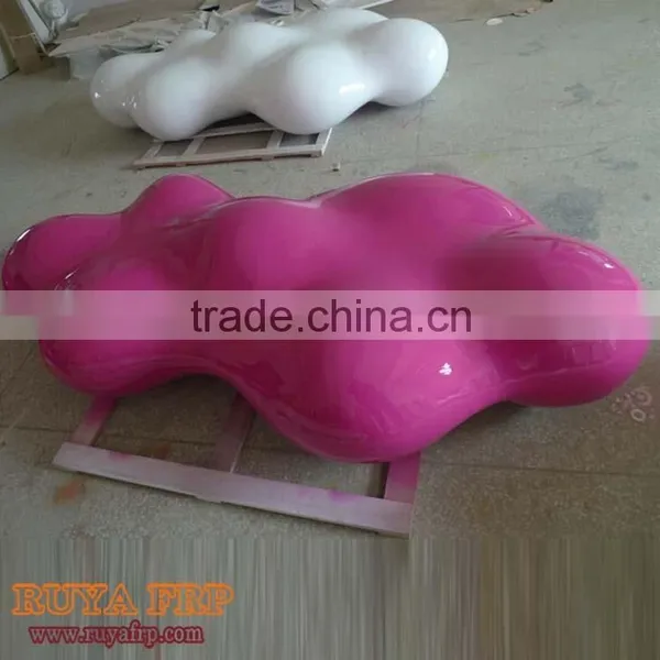 2.1M Fiberglass Modern Furniture FRP Stool Hotel Decoration Waiting Chairs RUYA Brand Factory Outlet photo-3