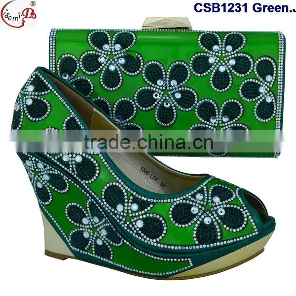 CSB1231 Chowleedee Fasion Latest Fashion Woman Italy Style High Heel Sandal Shoes With Matching Bag photo-3