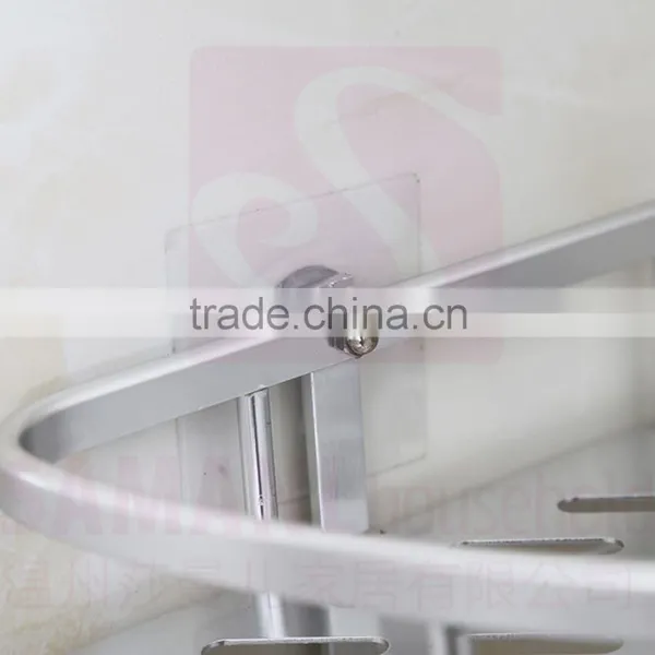 NO Nail Wall Mounted Bathroom Shampoo and Shower Holder Corner Basket Bathroom Shelf Rack photo-3
