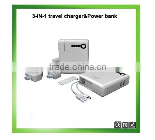 Universal Wall Charger With Battery Power Bank AC Plug Travel Charger HY-UP015 Adapter photo-5