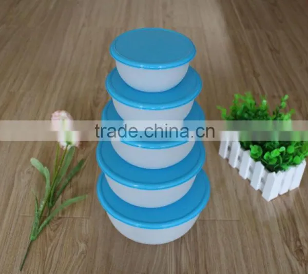 5 Pcs Reusable Round PP Plastic Containers, Plastic Bowl, Plastic Food Storage Box, Plastic Food Storage Container