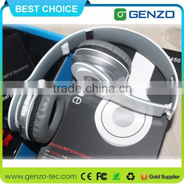 Wireless stereo bluetooth noise cancelling headphones with 3.5mm audio plug