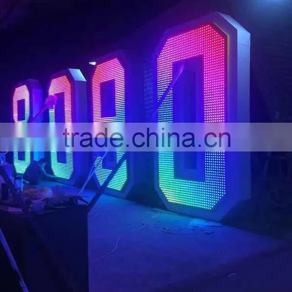 Colorful DC5V Front Light Led Illuminated Letters With 12mm Rgb Led Pixel Light photo-4