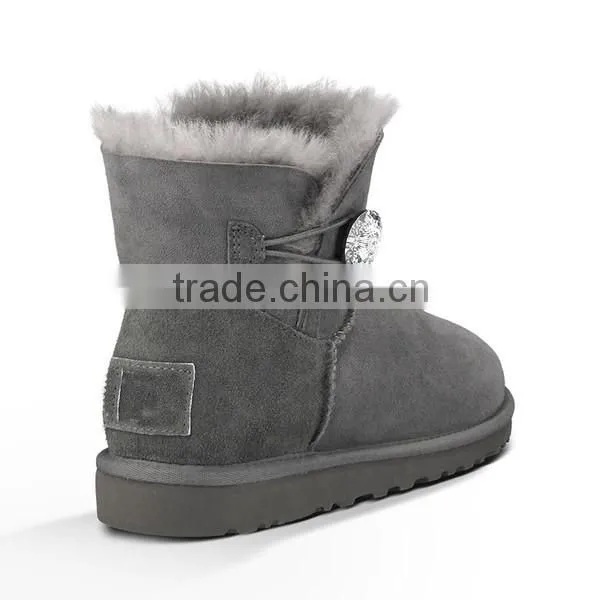 2015 Pure Color Hot Cheap Ankle Genuine Leather Boots photo-4