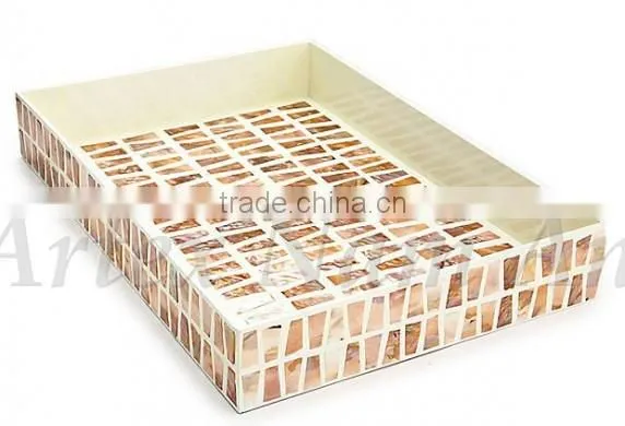Mother of Pearl Tray With Natural Handicraft