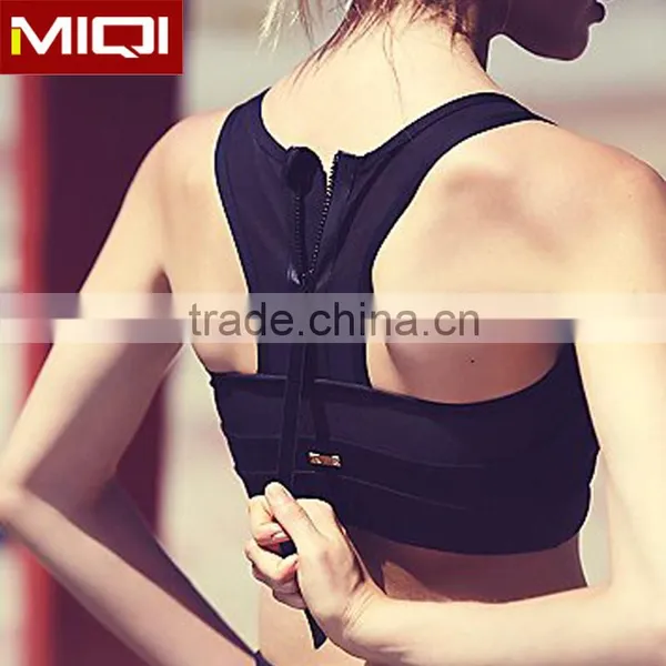 High Supporting Performance Quality Fabric With High Teah 4 Needles and 6 Threads Compression Yoga Sports Bra photo-3