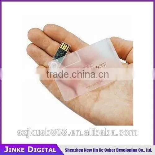 2016 Transparent Plastic USB Memory Card Usb Flash Drive