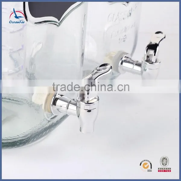 High Quality Different Sizes Beverage Dispenser Square Glass Jar Dispenser photo-2