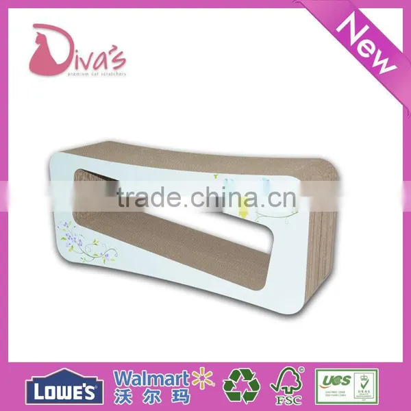 Rectangle Shape Cat Scratcher Cat Scratching Post Cardboard Cat Sleeping Longue photo-2