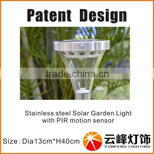 High Lumen 13 LED Stainless Steel Solar Wall Light PIR photo-6
