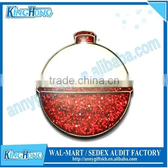 Glittering Metal Perfume Bottle Design Ball Marker