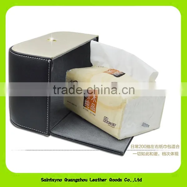 15001 High Quality Custom Leather Car Tissue Holder photo-6
