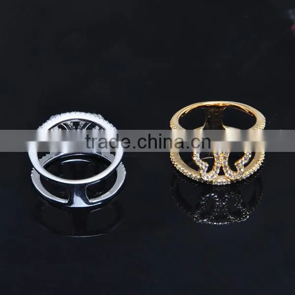 New Designs Finger Ring 18K Real Gold Plated Latest Gold Finger Ring Designs photo-2