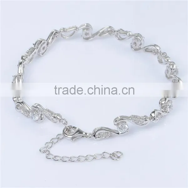 Beautiful Hotsale High Quality Handmade Tennis Bracelets With White AAAA CZ Stones photo-3