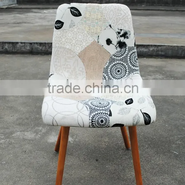 Patchwork Dining Room Chairs Cheap With Four Wood Legs photo-4