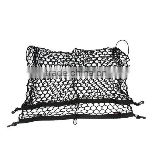 100 * 70cm Car Trunk Interior Mesh Net Storage Bag Luggage Holder With 4 Hooks photo-5