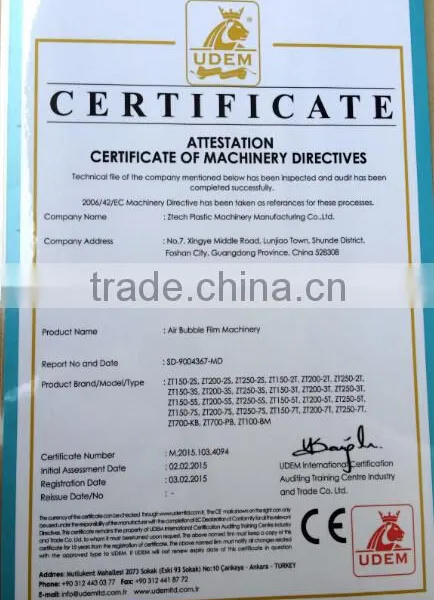 High Speed 1250mm Ztech Used Widely PE Air Bubble Film Making Machinery From China photo-2