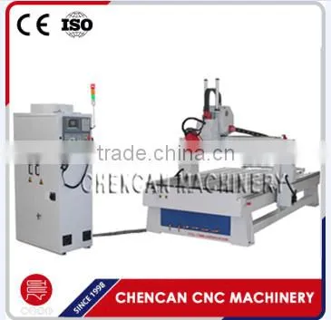 PVC/Density Board Syntec Control 4 Axis 3D Linear 1325 ATC CNC Router CNC Machine With Spindle Rotates photo-2