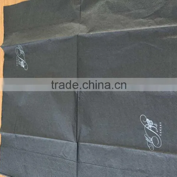 Customized 2 Ply Black Beverage Napkin, Black Tissue Paper photo-4
