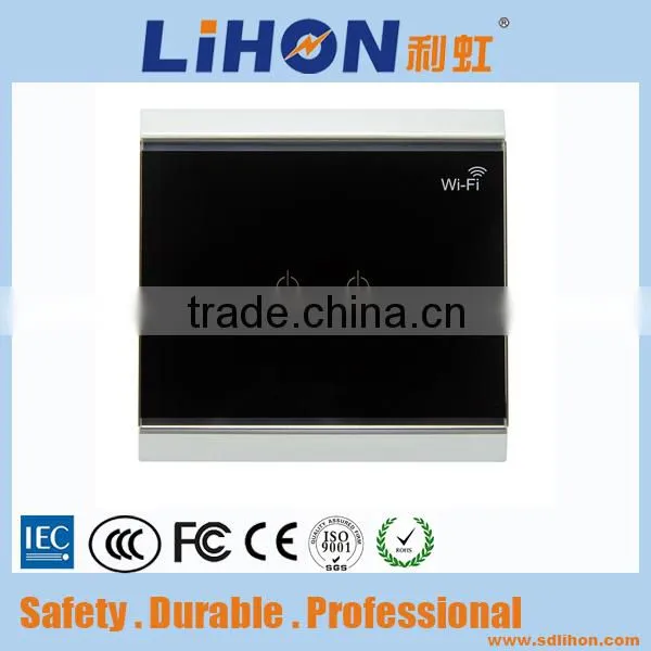 2 Gang Wifi Remote Controlled Wall Mount Power Switch photo-4