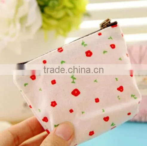 New Women's Small Canvas Purse Zip Wallet Lady Coin Bag photo-4