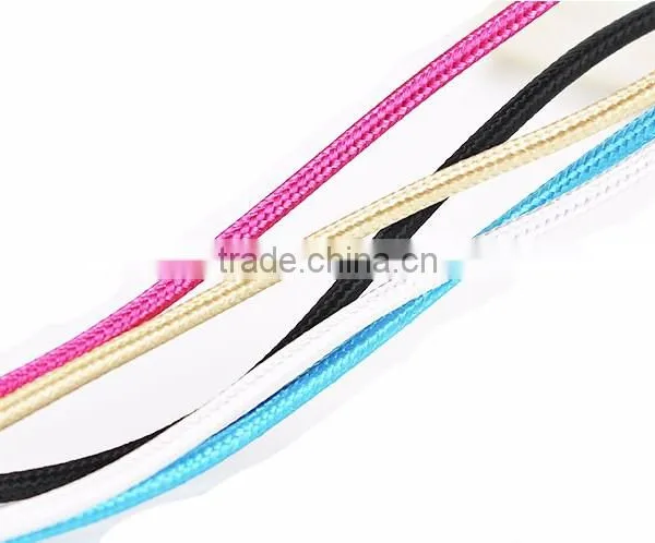 Nylon Woven USB Cable for V8 Micro Usb Data Cable for HTC Sony Xiaomi Smart Phone photo-2