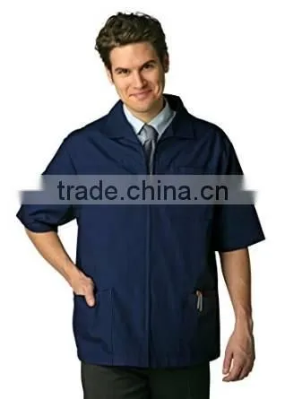 Custom Men's Medicail Zippered Short Sleeve Jacket (Available in 7 Solid Colors) photo-2