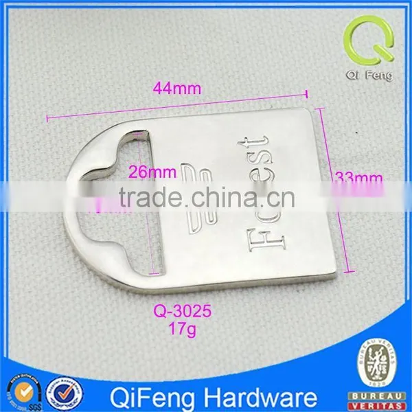 Q-3025 Bag Accessory Metal Label Nickel Fashion Bag Shape Design photo-2