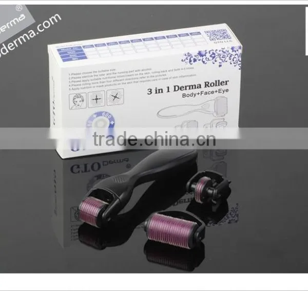 Manufacture Direct Sale GTO Brand Titanium 3 in 1 Derma Roller photo-2