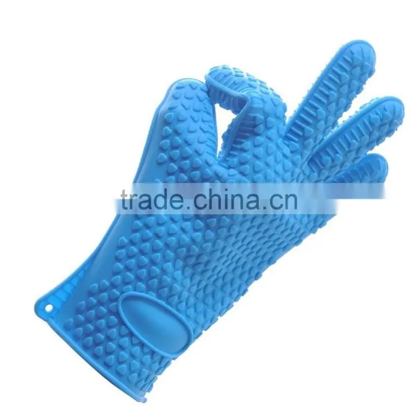 Silicone Kitchen Heat Resistance Baking Cooking Gloves BBQ Oven Gloves photo-3