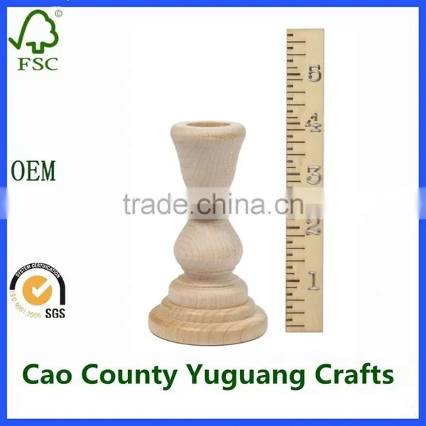 Unfinished Wood Candlesticks Wholesale Wooden Candlesticks photo-3