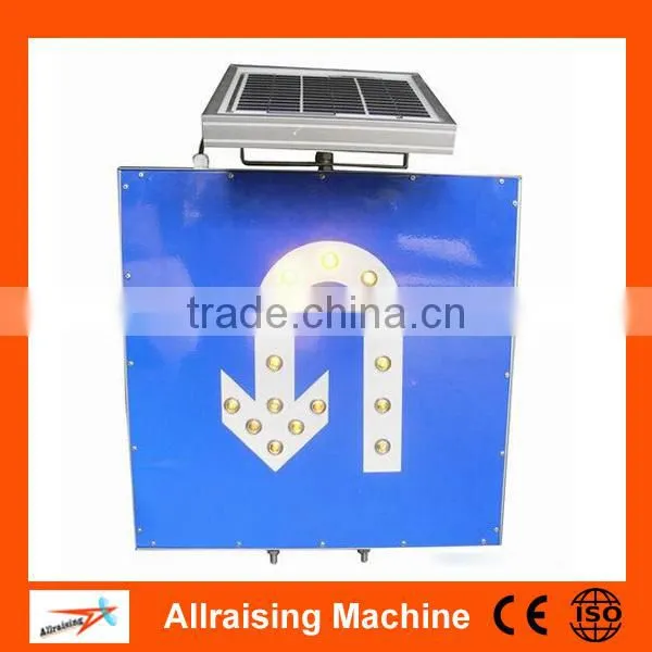 Turn Round Allowed Solar Led Traffic Sign Board photo-2
