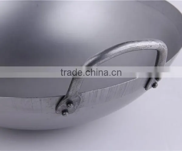 Hand Hammered Double Handles China Carbon Steel Wok photo-2