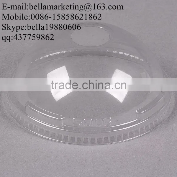 OPS Clear Plastic Lid Dome With Hole, Disposable Lid for 12-22 oz Paper Cup photo-3