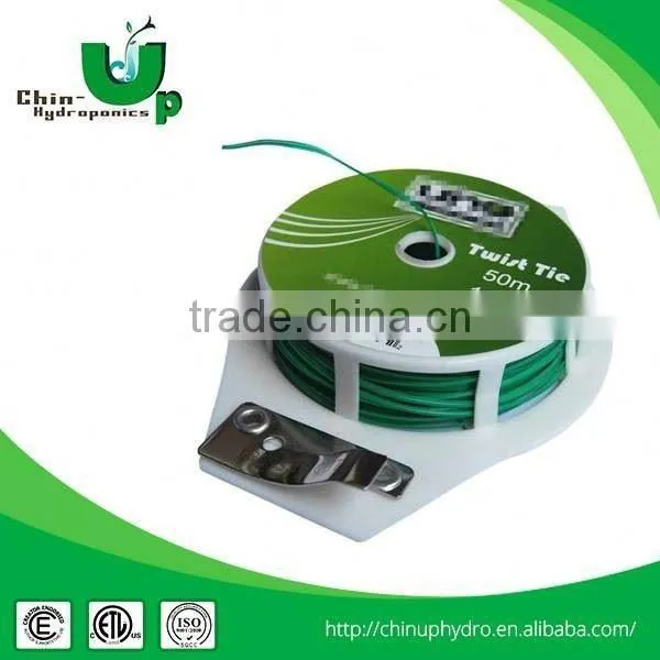Green Pvc Plastic Dispenser Wire Flat Twist Ties/ Plastic Garden Twist Tie/ Plastic Twist Ties Garbage Bags photo-2