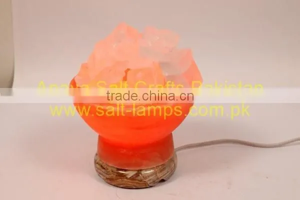 Fire Bowl Salt Lamp/ Crafted Salt Lamp/ Himalayan Salt Lamps/ Salt Lamp With Chunks photo-6