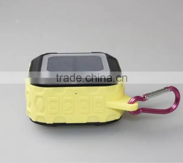 New Arrival Mini Outdoor Portable Waterproof Hook Type Solar Bluetooth Speaker With FM Radio Support TF Card photo-5