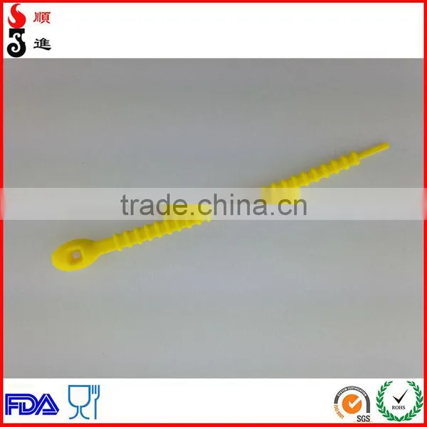 Adjustable Self-locking Removable Soft Silicone Rubber Bindings /Cable Ties