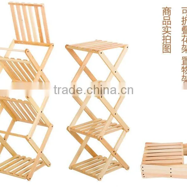 Hot Selling Wooden Flower Shelf photo-3