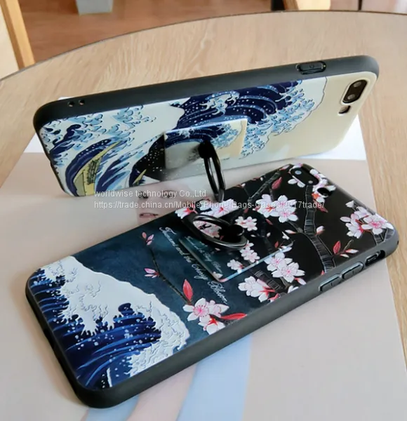 Pretty Soft Case Cover Silicone Mobile Phone Cases for IPhone7/7Plus/6/6s/6plus/6splus With Finger Ring Stand Holder photo-2