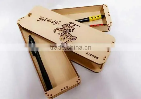 Custom Many Shape High-grade Popular Kids Wooden Pencil Box,prize Pencil Case photo-2
