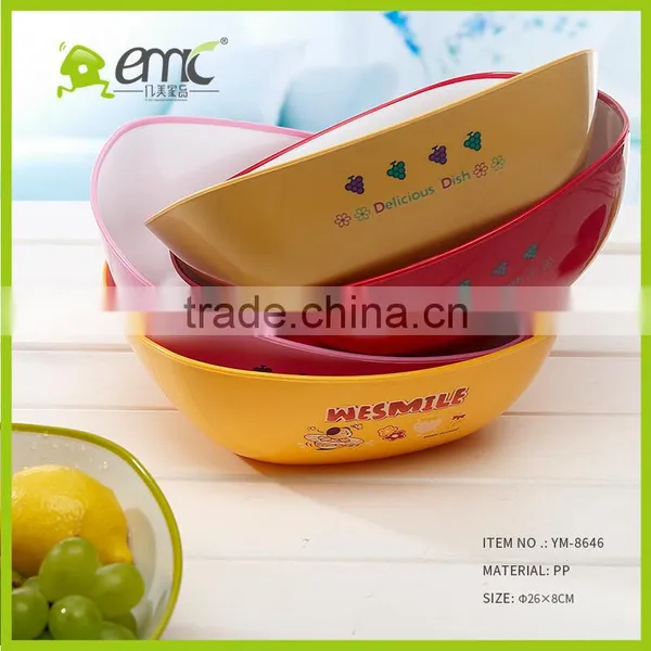 Big Squar Double Color Market New Design Plastic Salad Bowls Dinner Bowl photo-3