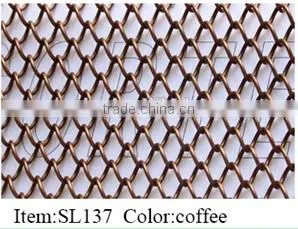 New Design Brass Aluminum Alloy Mesh Curtain Restaurant Partition photo-2