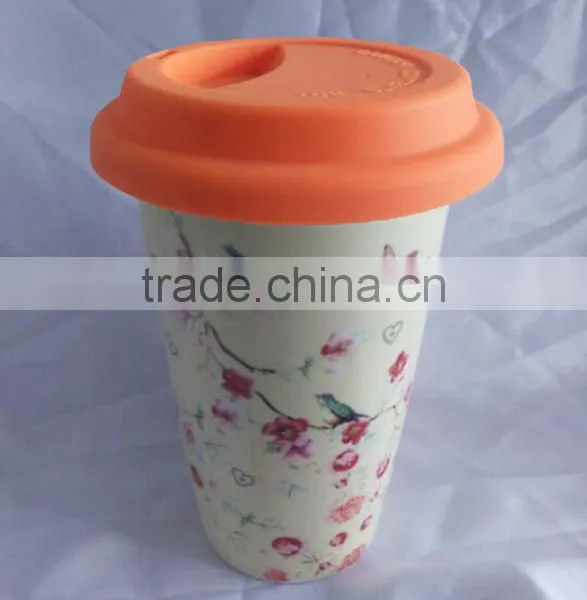 Ceramic Material Heat Resistant Double Wall Drinking Mug for Travel photo-5