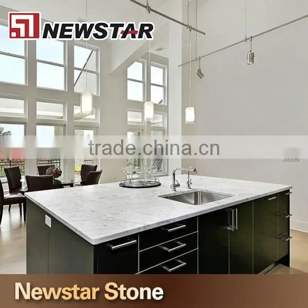 Carrara White Marble Kitchen Countertop Carrara Marble Countertop photo-3