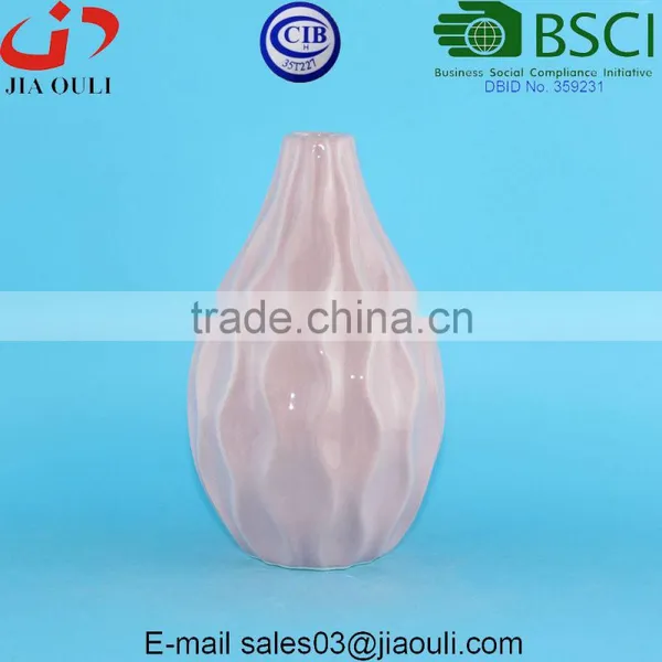 Wave Patterned Glazed Colors Small Cute Blue Ceramic Vases photo-5