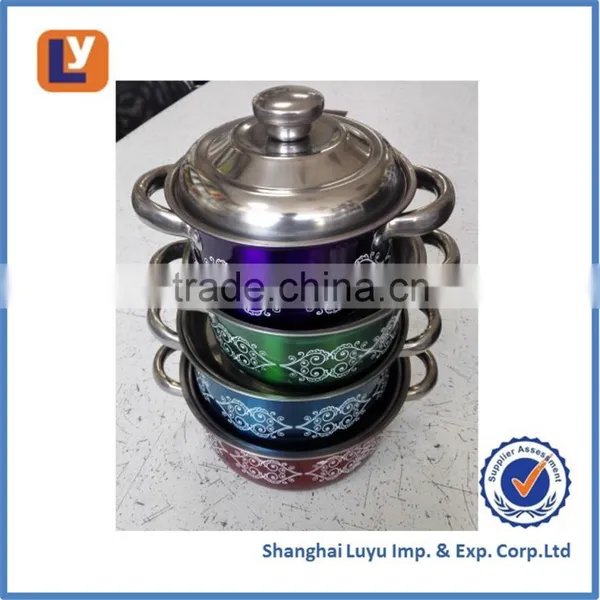4sets Colorful Stainless Steel Stock Pot photo-2