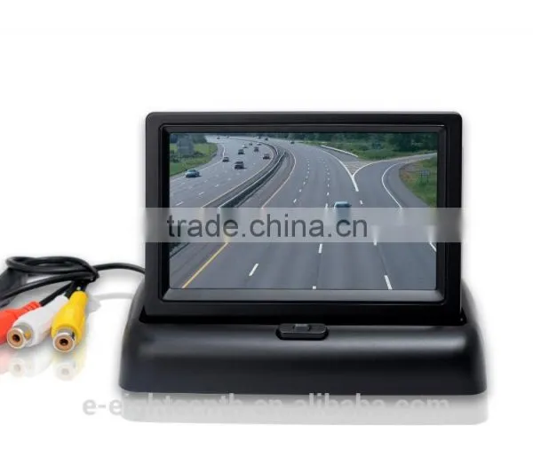 2016 Popular 4.3" TFT LCD Foldable Monitor For Car Reverse Rear View Camera photo-2