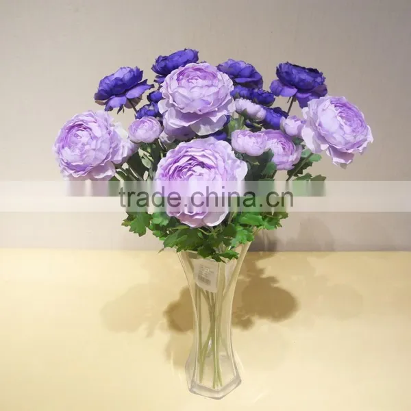 Craft Artificial Fake Floral Blume Single Flower With Plastic Stem Fabric Flowers for Headbands photo-2
