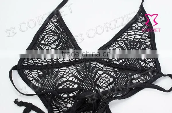 Black Sexy Backless Girls Nighty Sexy Wear Lingerie photo-6